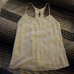 Scalloped spaghetti strapped top